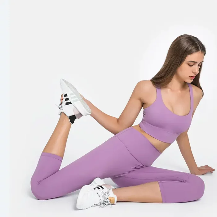 Customizable Cotton Yoga Leggings - Seamless and Breathable 4