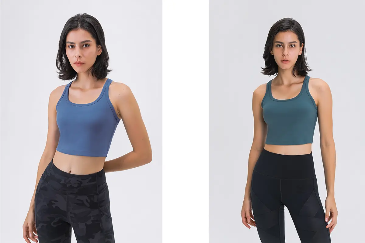 Comfortable and Breathable Yoga Tank Top with Built-In Bra 10