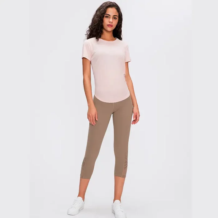 Light and Breathable Women's Yoga Tee - Customizable 2