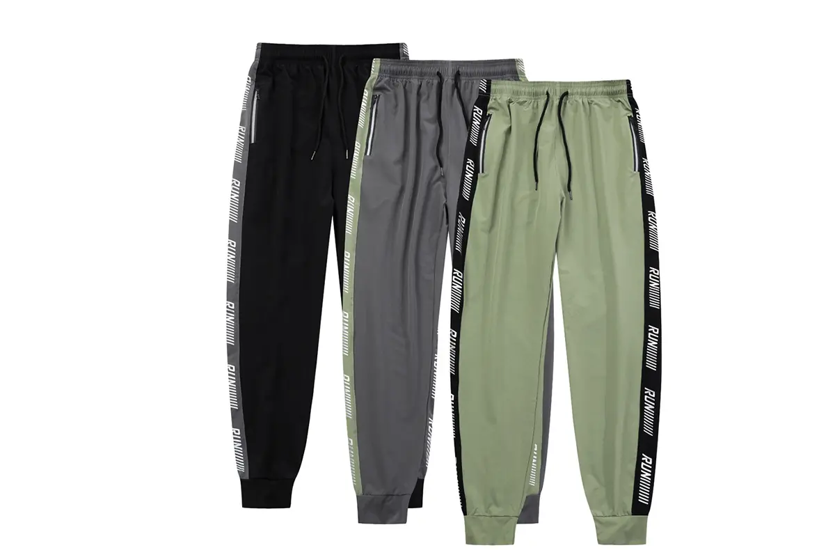 Men Jogger Pants Loose Breathable Fitness Trousers Casual Track Drawstring Pant For Mens Sportswear (2)
