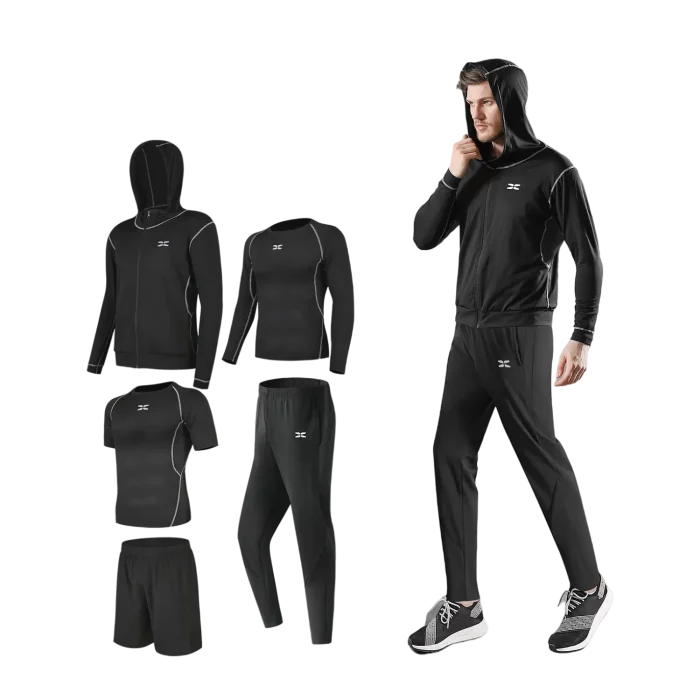 High-quality 5-Piece Men's Gym Set for Total Performance 4
