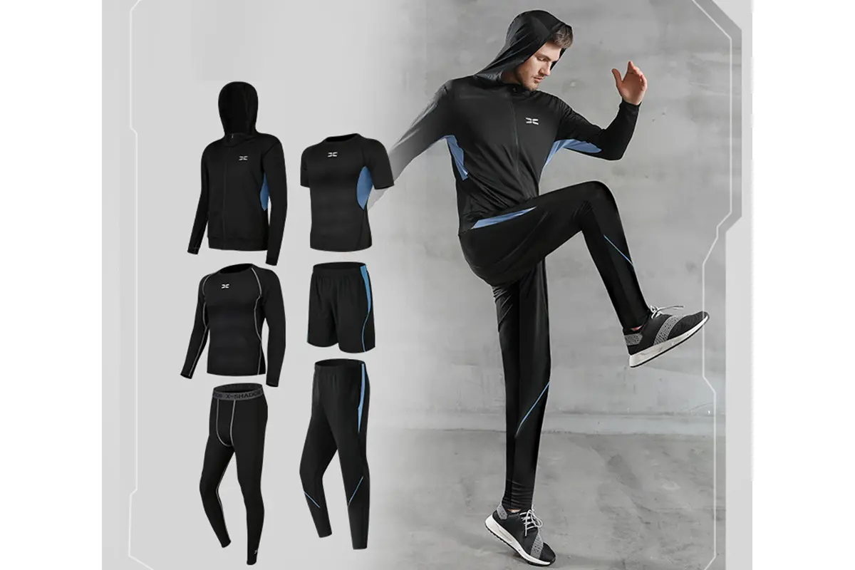 Tight Gym Sportswear Fitness Wear Sport Wholesale Men Running Fitness Clothing Workout Training Tracksuit (2)
