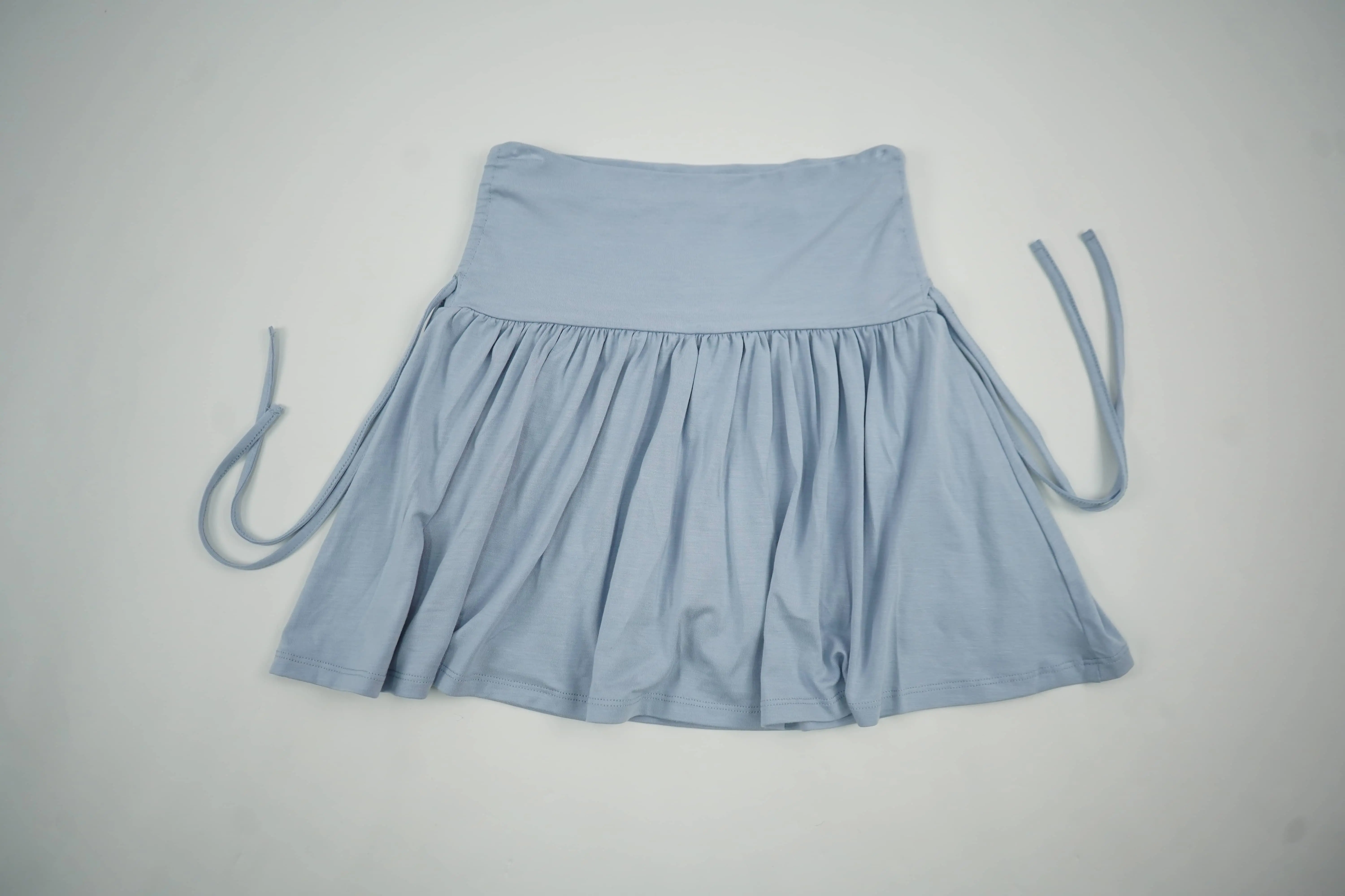  Women's High Waist Drawstring Sports Skirt-black