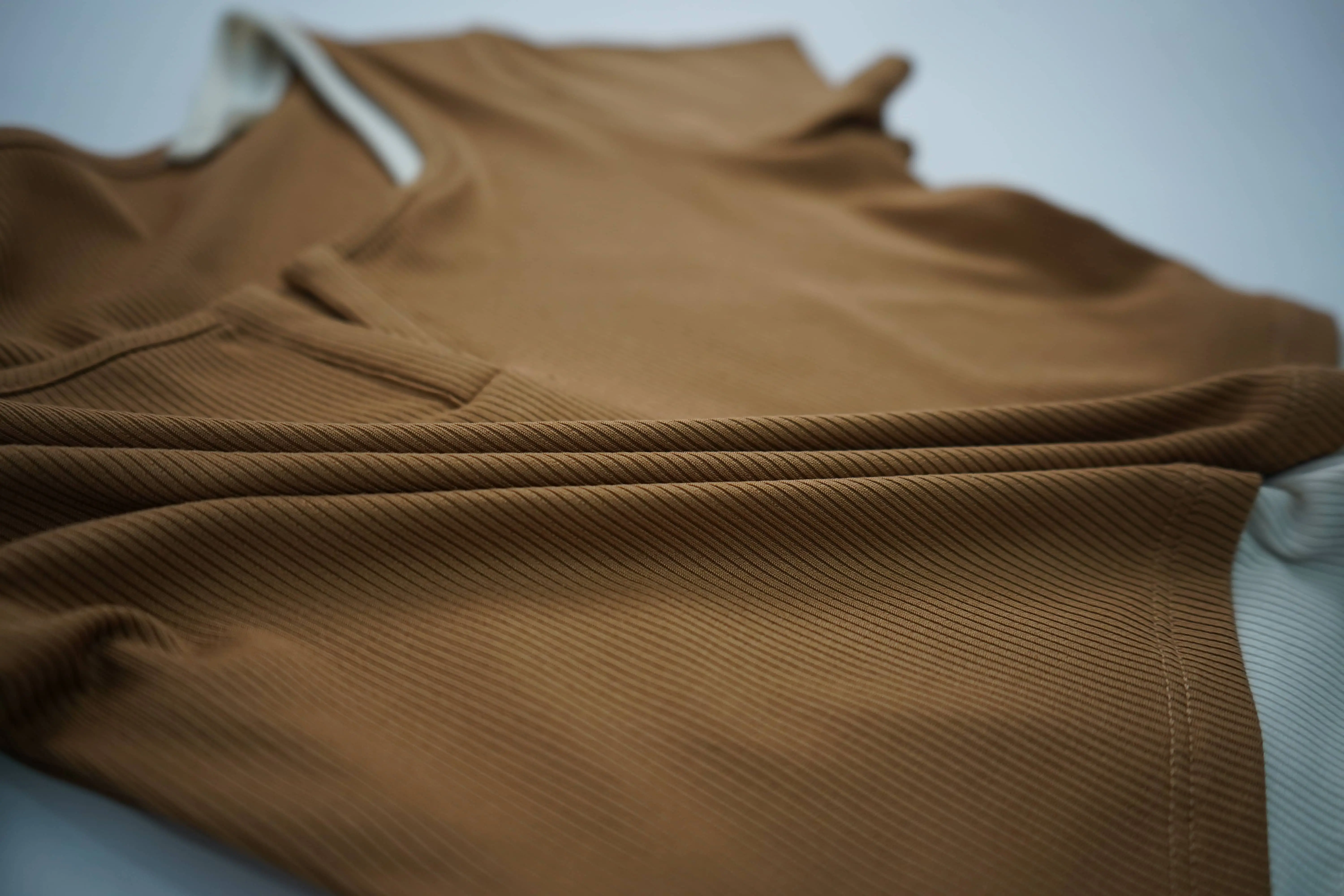 V-Neck Ribbed Yoga Short Sleeve T-Shirt