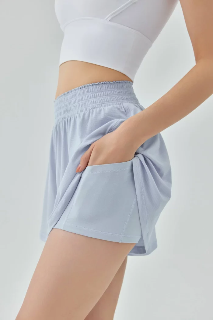 Chic Summer Sports Skirt with Anti-Slip Feature - activewear & Tennis Wear-light blue