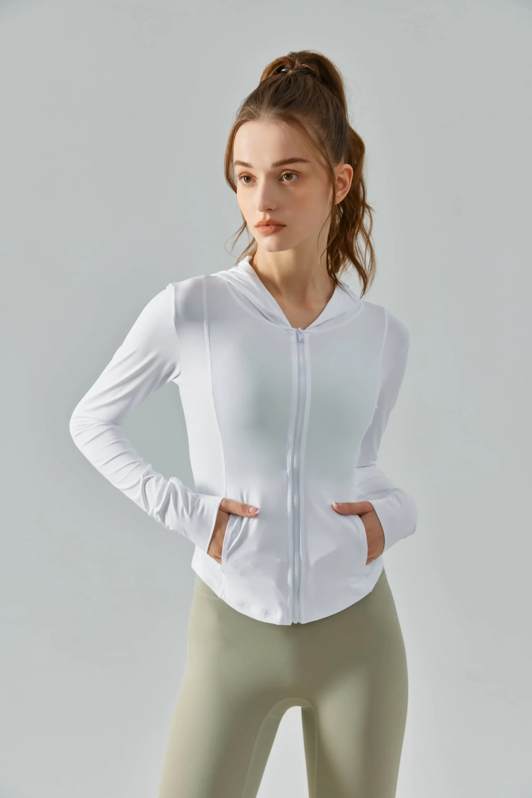 Cool Breeze - Women's Slim-Fit Sun-Proof Ice Silk Jacket-white Cool Breeze - Women's Slim-Fit Sun-Proof Ice Silk Jacket-white