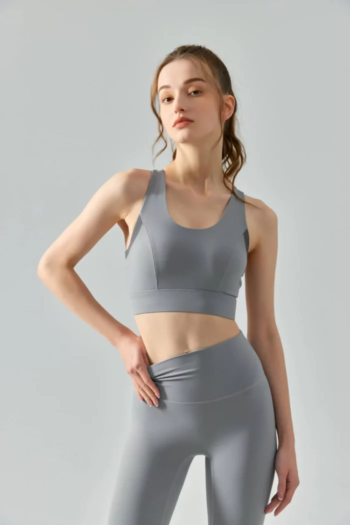 Harmony - High-Intensity One-Piece Padded Sports Bra-grey