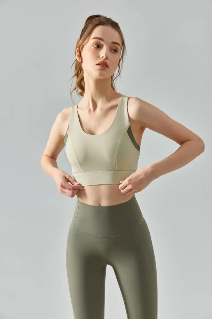 Harmony - High-Intensity One-Piece Padded Sports Bra -green