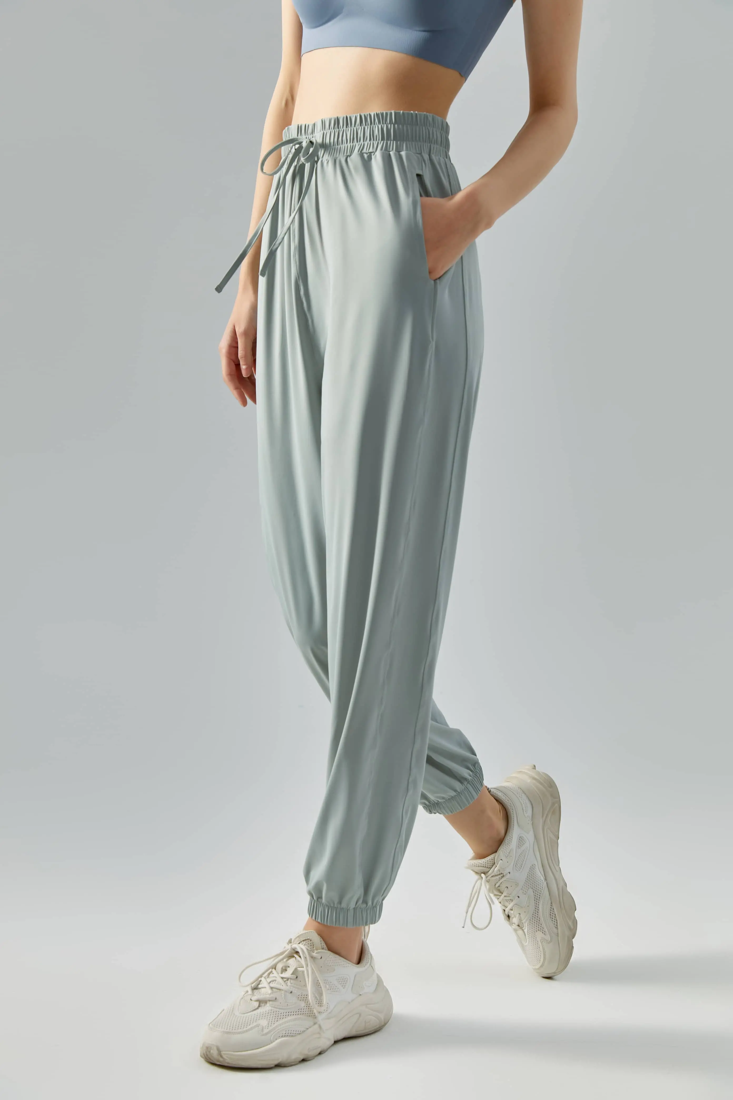 Wholesale Cooling Sun-Protective Long Pants for Women - Thin, Quick-Dry, Wide-Legged Fitness Pants