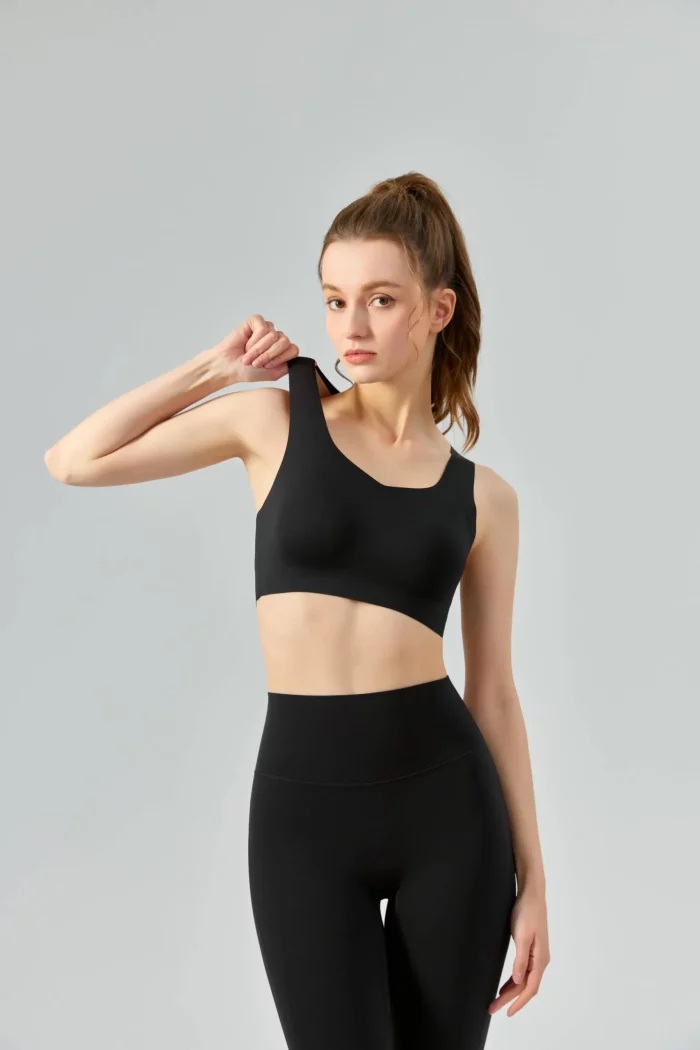 Customizable Seamless Sports Bra - Zero-Pressure, Adhesive-Enhanced Non-Slip Design