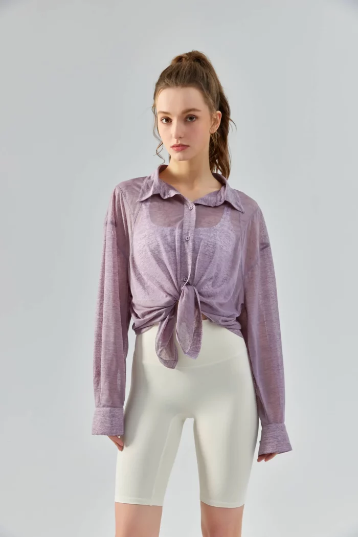 Wholesale Women's Outdoor Sports Cover-Up - Breathable, Lightweight, Drapey, Long Sleeve Athletic Outerwear