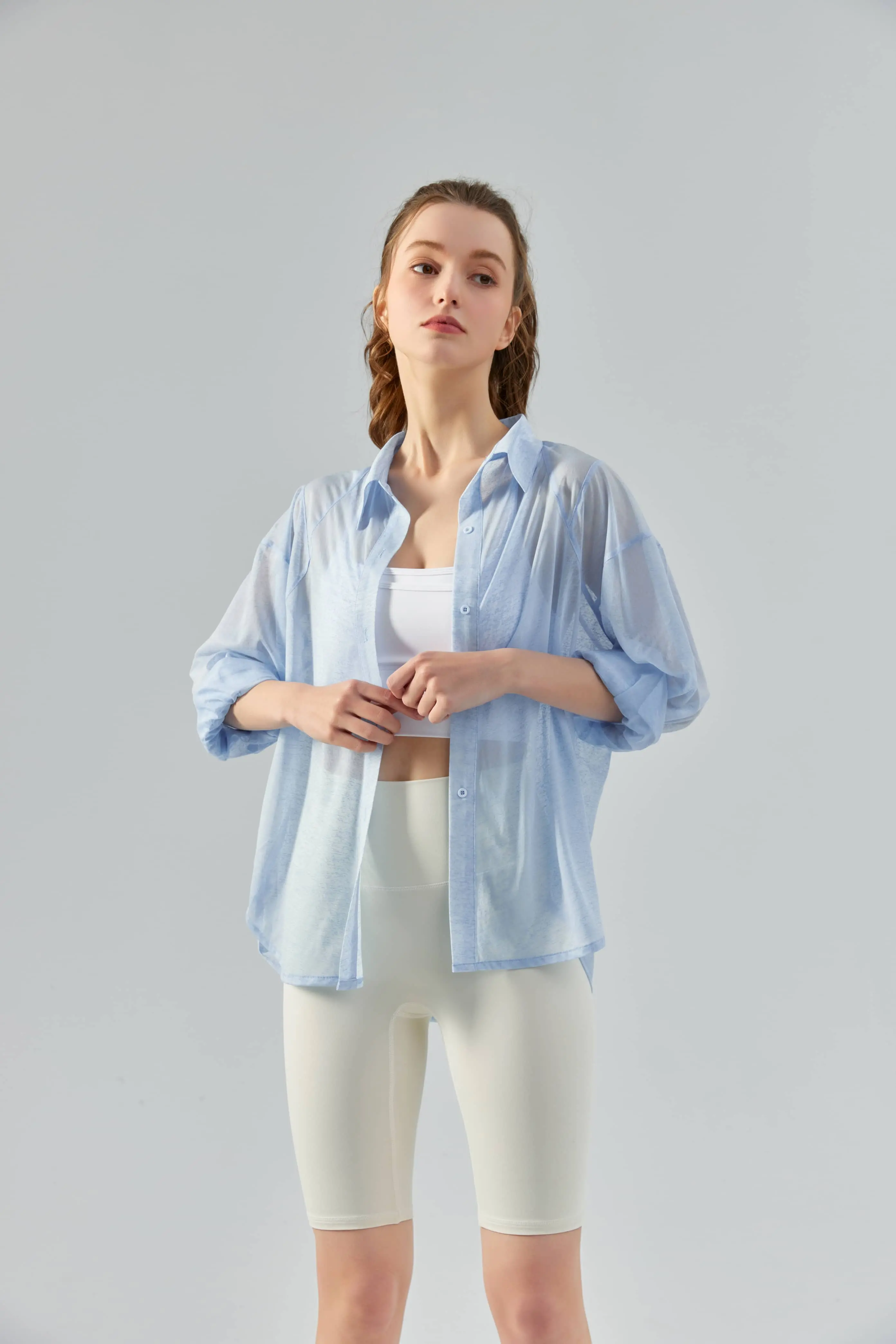 Wholesale Women's Outdoor Sports Cover-Up - Breathable, Lightweight, Drapey, Long Sleeve Athletic Outerwear