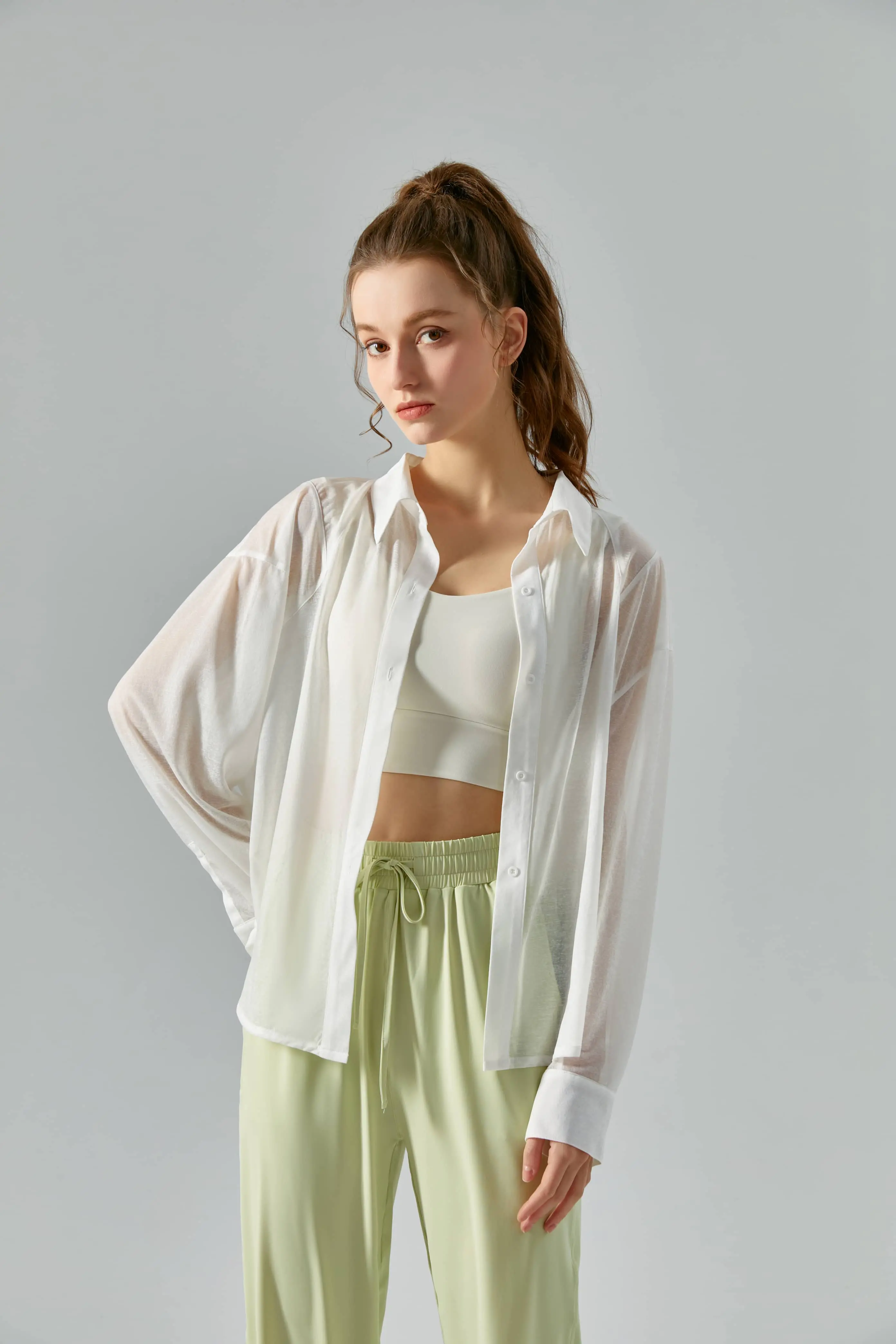 Wholesale Women's Outdoor Sports Cover-Up - Breathable, Lightweight, Drapey, Long Sleeve Athletic Outerwear
