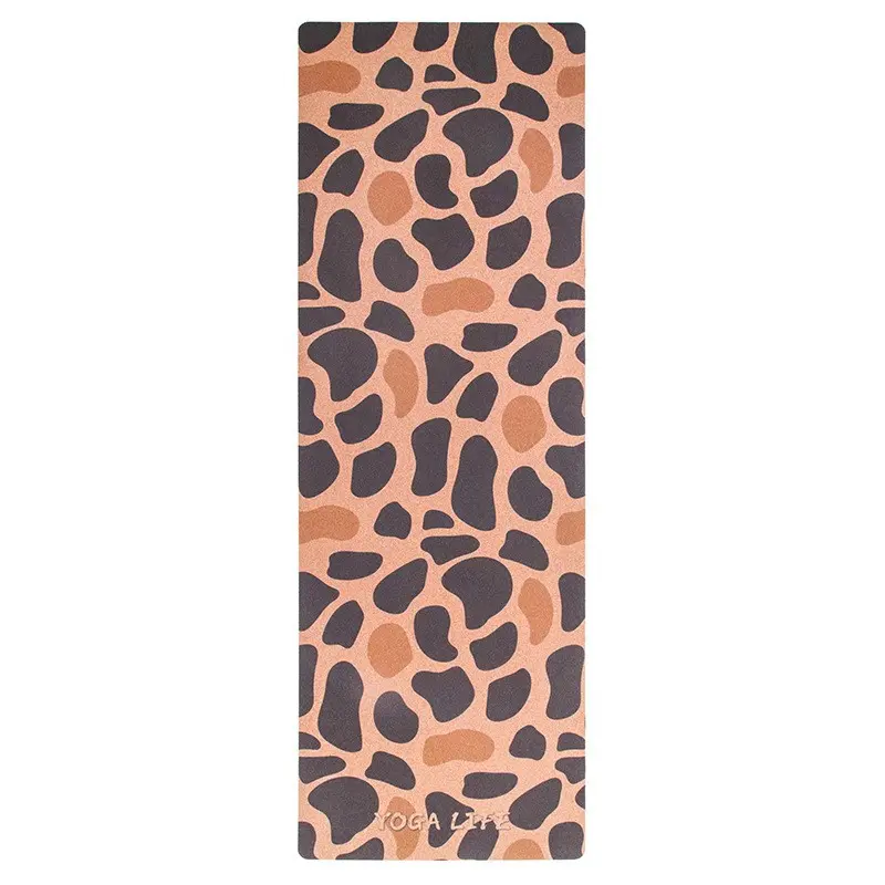 Wholesale Color-printed Cork Rubber Yoga Mat