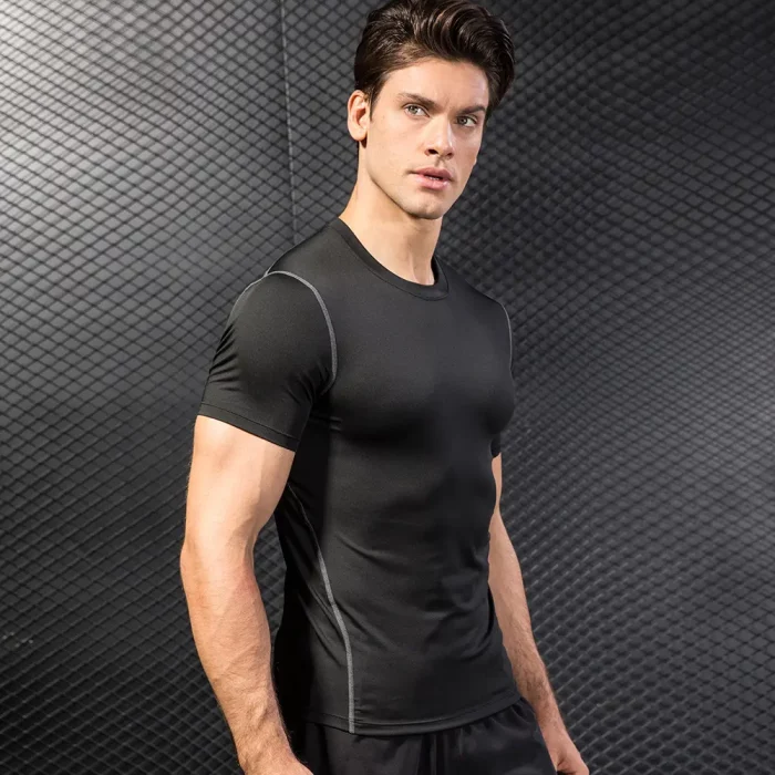 Men's Tight-Fit Training Activewear: Wholesale Running Short-Sleeve Sportswear | Amazon Elastic Quick-Dry T-shirt Supplier