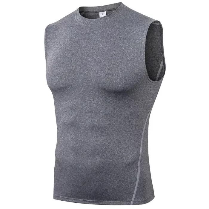Men's PRO Sport Running Fitness Vest Elastic Quick Dry Tank Top Custom Tight Fit Training Activewear Manufacturer (5)