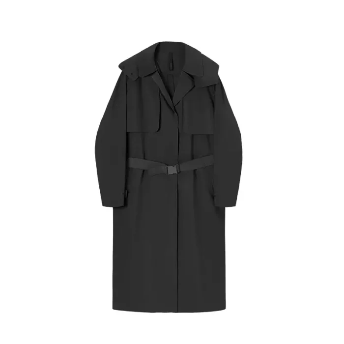 Aprilluck-Windproof Long Trench Coat