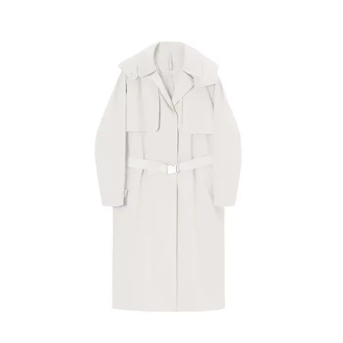 Aprilluck-Windproof Long Trench Coat