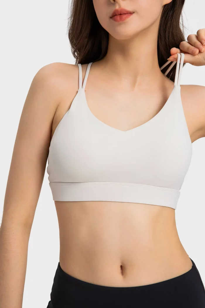 Customizable Cross Back Sports Bra Bulk Supply (7)