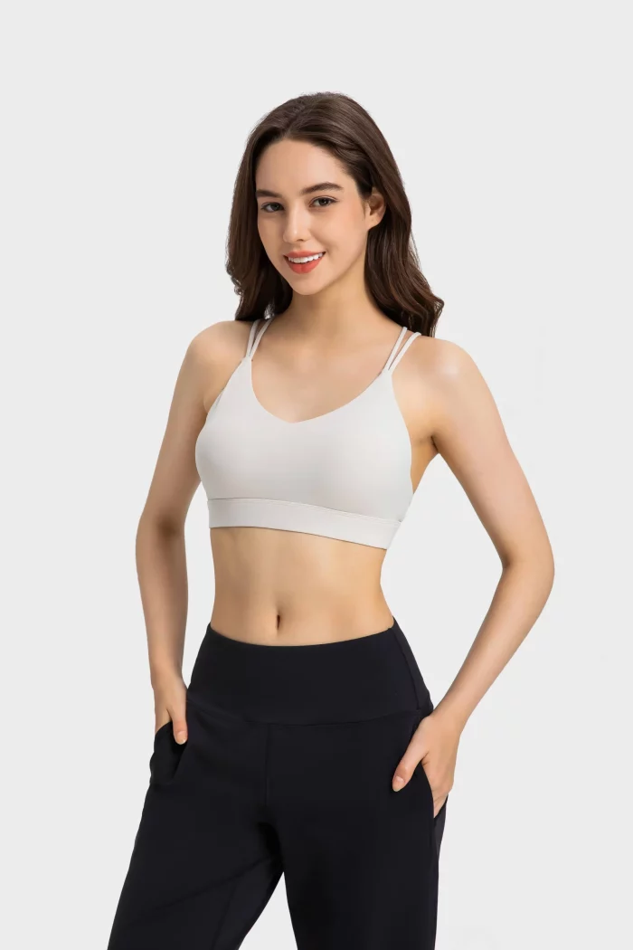 Customizable Cross Back Sports Bra Bulk Supply (6)