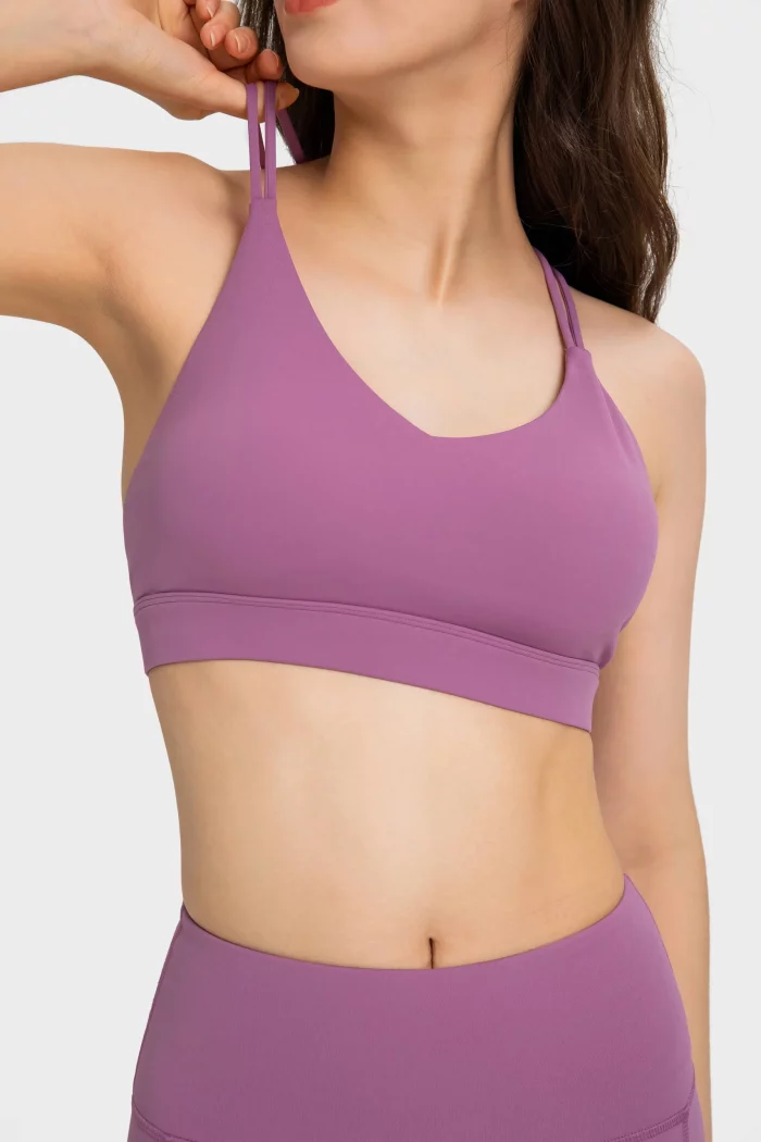 Customizable Cross Back Sports Bra Bulk Supply (4)