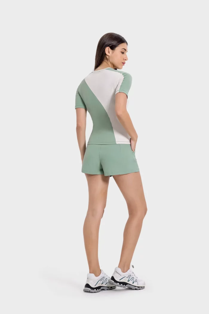 Wholesale High Elasticity Women's Yoga Sport Tees Customizable Fit (23)