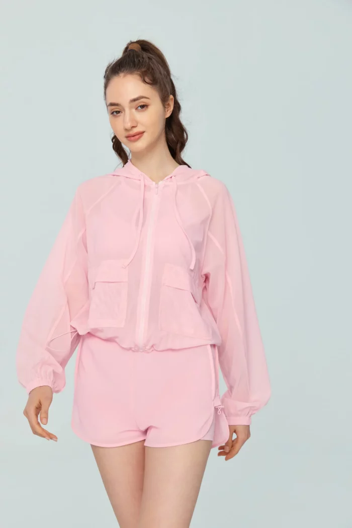 Wholesale Women's Lightweight Yoga Hooded Jacket Customizable & Breathable (34)