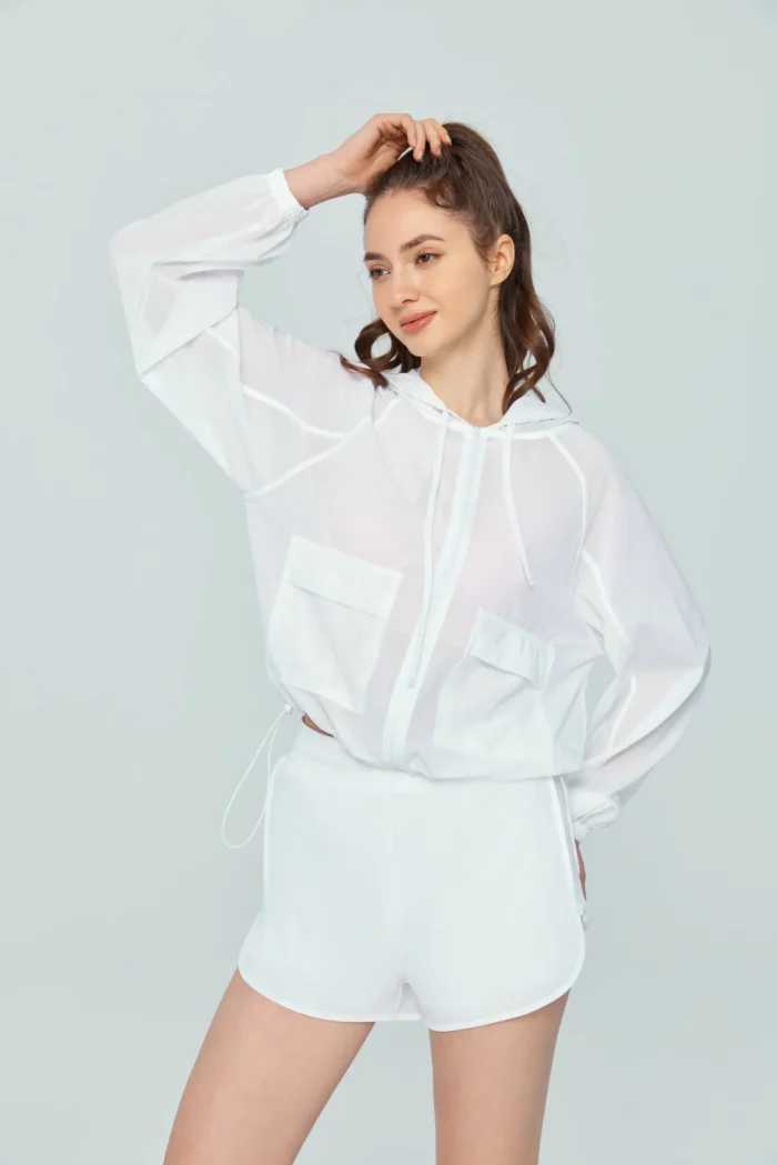 Wholesale Women's Lightweight Yoga Hooded Jacket Customizable & Breathable (43)