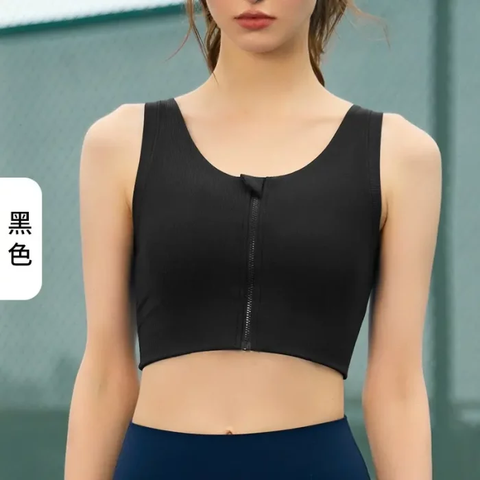 New Arrival High-Impact Zippered Seamless Sports Bra for Yoga & Fitness – French Rib Series (Bulk Order Inquiry)