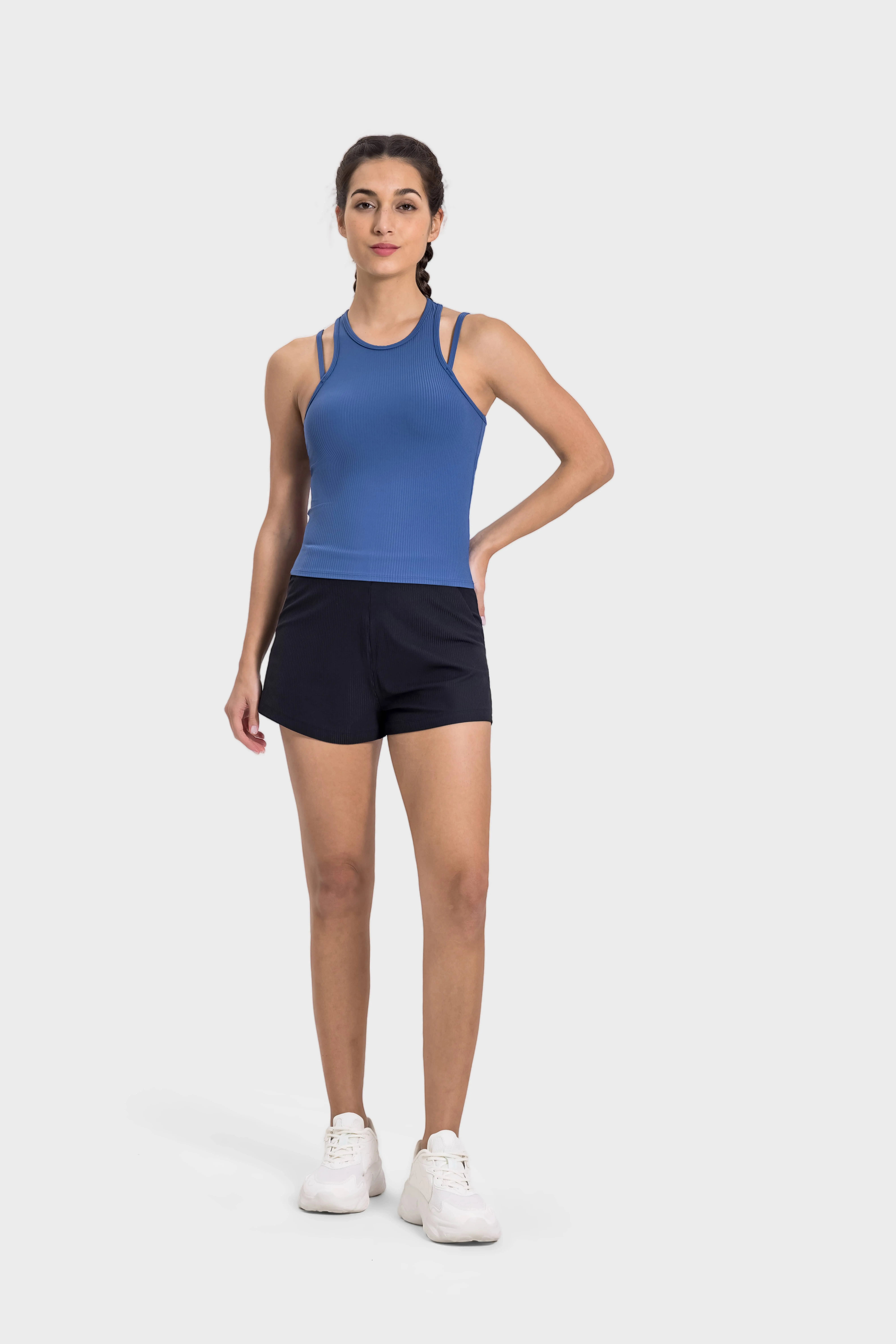 Professional Grade High-Waist Yoga Shorts for Wholesale & Custom Orders (15)